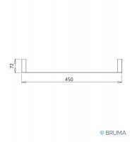 MEDIDAS TOALLERO BARRA 450mm CUBIS BRUMA